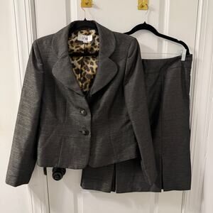 LE SUIT 2 Piece Skirt Suit 12 Blazer Jacket Office Work